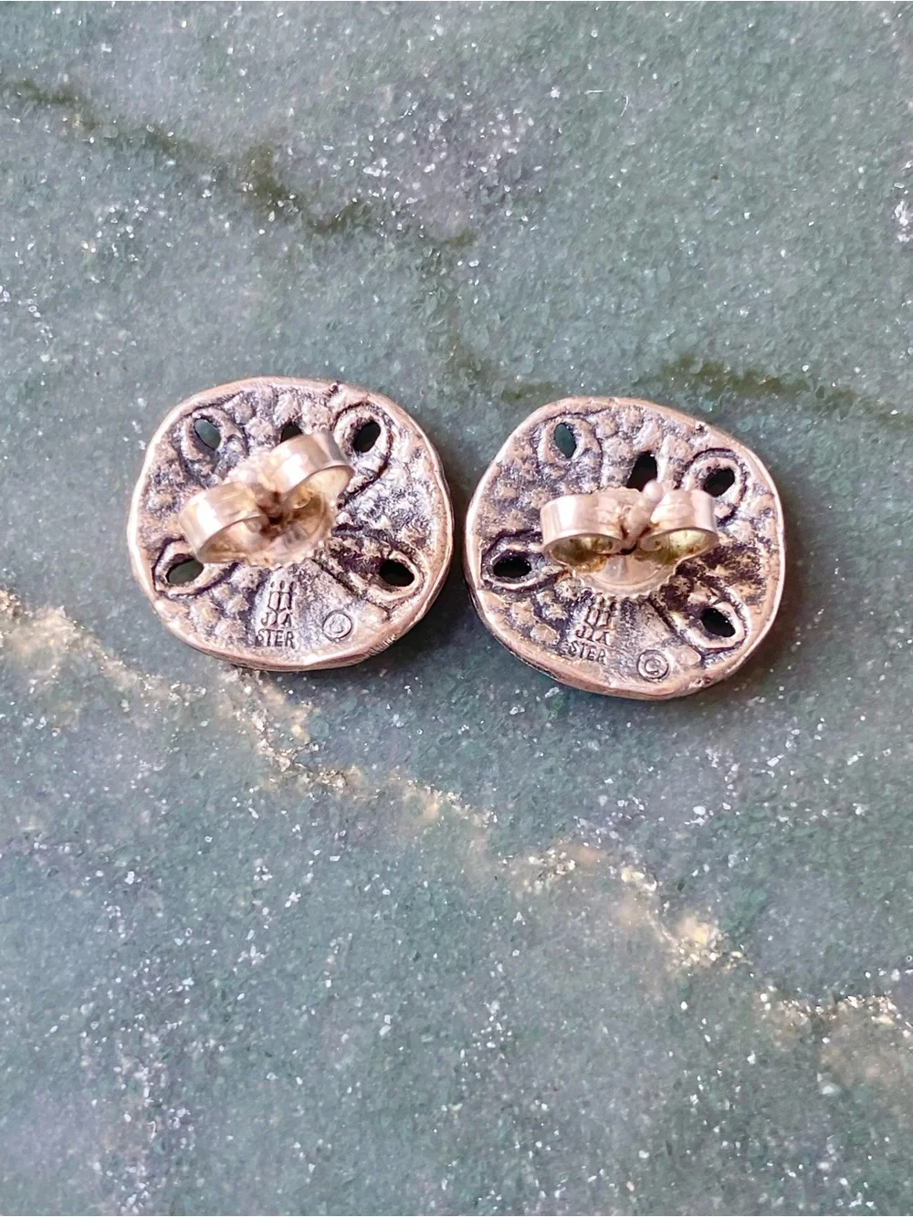 James Avery Vintage Sand Dollar Sterling Studs